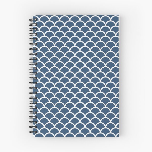 Item preview, Denim And White Mermaid Scales Pattern designed and sold by pattern-archive.