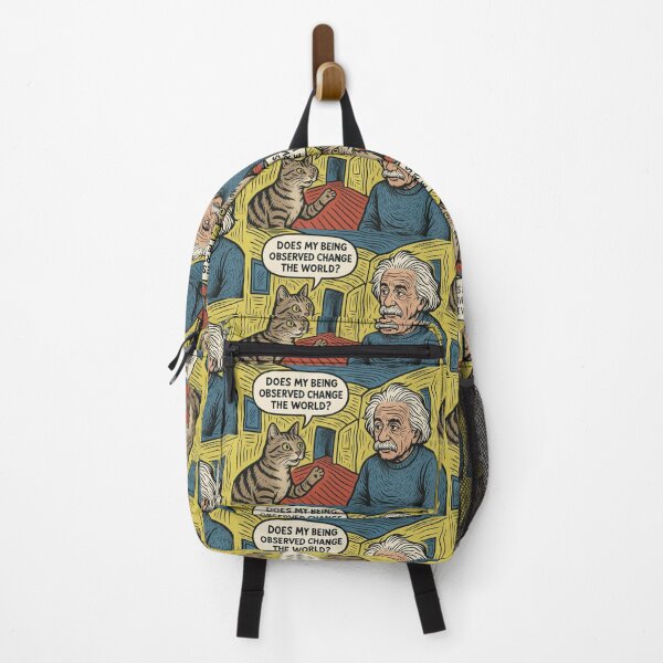 Item preview, Does My Being Observed Change The World? — Quantum Cat Comic Print designed and sold by SammyMorry.