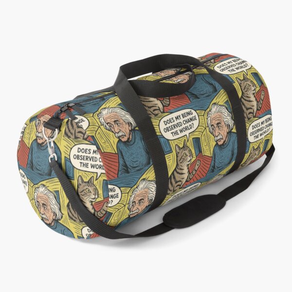 Item preview, Does My Being Observed Change The World? — Quantum Cat Comic Print designed and sold by SammyMorry.