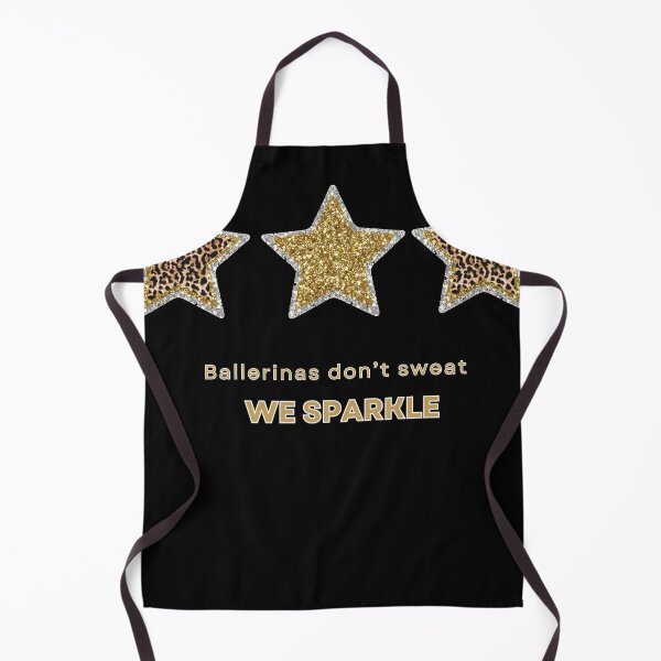 Item preview, Ballerinas Don't Sweat We Sparkle - Leopard & Gold Stars designed and sold by Kukit098765.