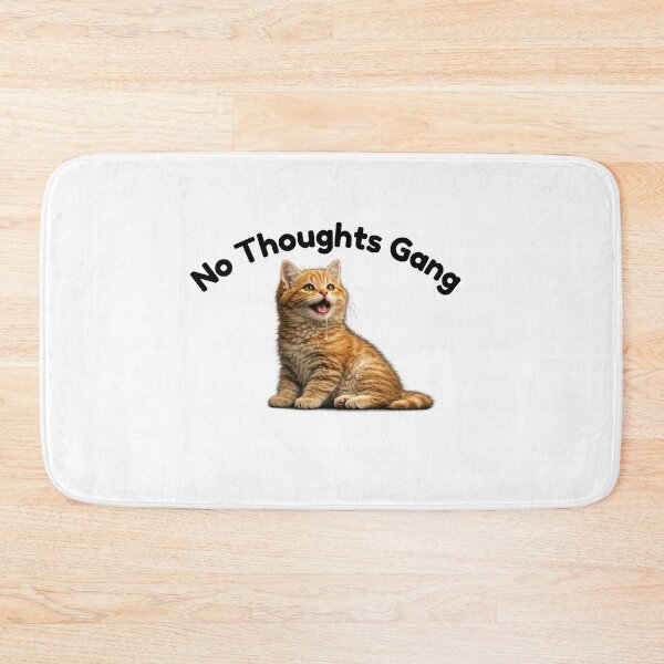 Item preview, No Thoughts Gang Cute Cat Funny Meme designed and sold by sadcatpuchino.
