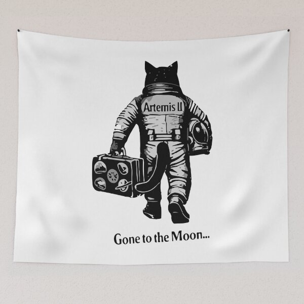 Item preview, St7cker Universe Artemis II Cat To The Moon designed and sold by St7ckerUniverse.