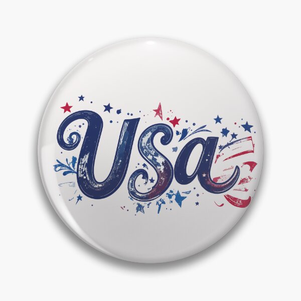 Item preview, USA in custom text with patriotic colors and accents. designed and sold by Art-Horizon.