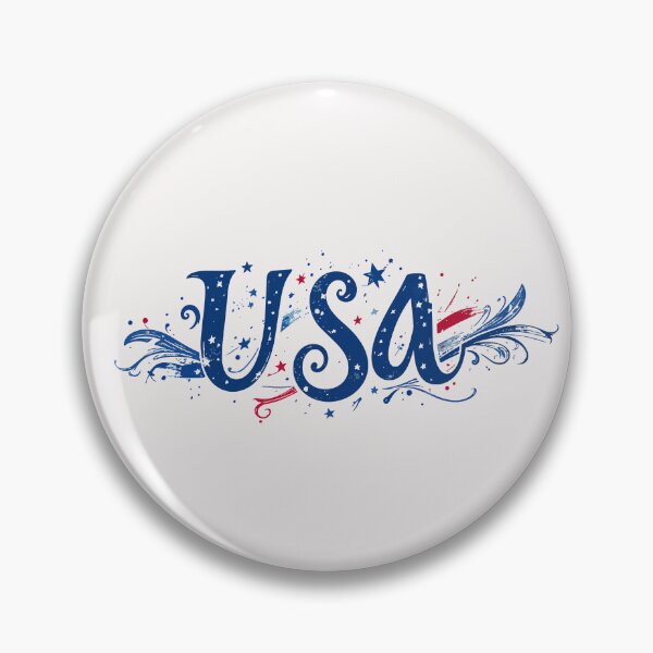 Item preview, USA in custom text with patriotic colors and accents. designed and sold by Art-Horizon.