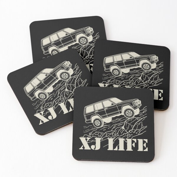 Item preview, Cherokee XJ Life Off-Road - Lifted 4x4 Mountain Climbing Graphic Off White designed and sold by Off-Road-Zone.
