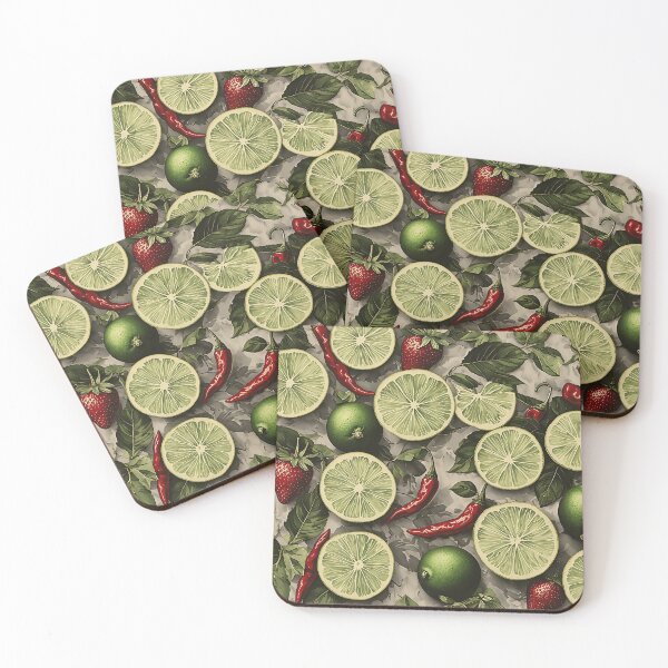 Item preview, Zesty Mood Pattern - Chili Berry Lime designed and sold by RainToday.