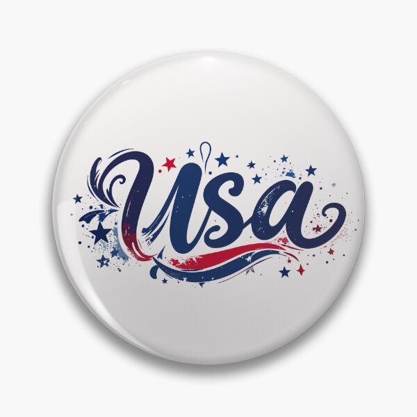Item preview, USA in custom text with patriotic colors and accents. designed and sold by Art-Horizon.