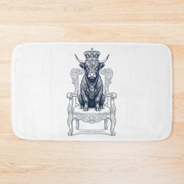 Item preview, Vintage Highland Cow King Crown Funny Animal Lover designed and sold by DoodleTortle.