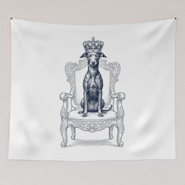 Artikelvorschau, Vintage-Krone für italienische Windhunde – ein lustiges Accessoire für Hundeliebhaber entworfen und verkauft von DoodleTortle.