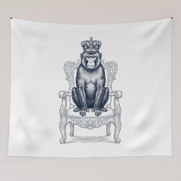 Item preview, Vintage Monkey King Crown Funny Animal Lover designed and sold by DoodleTortle.