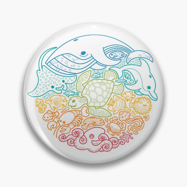 Item preview, Aquatic Rainbow outline designed and sold by Wayne Minnis.
