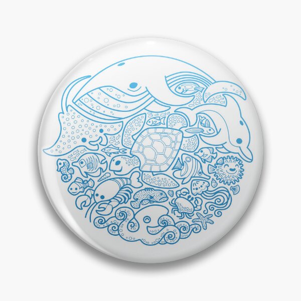 Item preview, Aquatic Blues outline 2 designed and sold by Wayne Minnis.