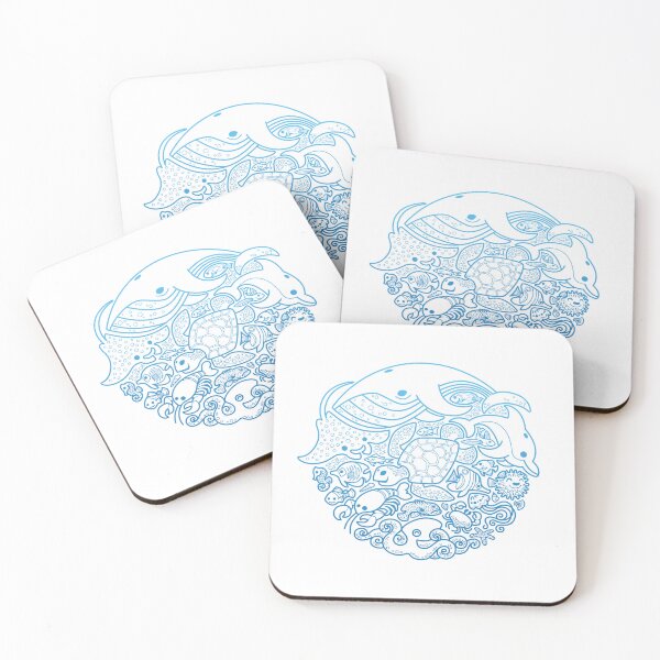 Item preview, Aquatic Blues outline 2 designed and sold by Wayne Minnis.