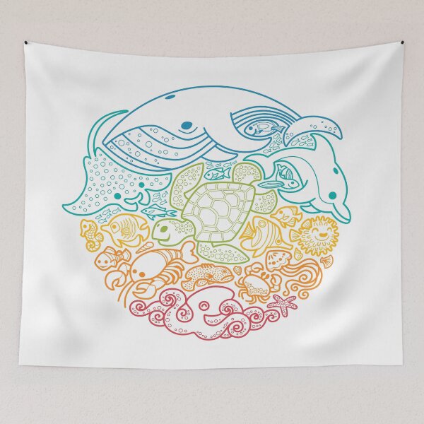 Item preview, Aquatic Rainbow outline designed and sold by Wayne Minnis.