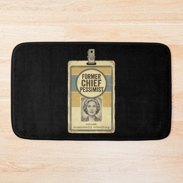 Item preview, Former Chief Pessimist Retired Occasionally Consulting - Funny Vintage Woman ID Badge designed and sold by Recovering Pessimist.