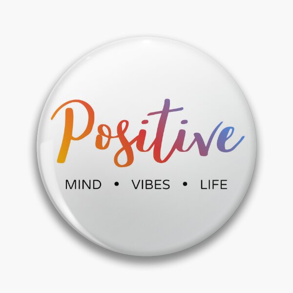 Item preview, Positive Mind Vibes Life Typography – Colorful Motivational Word Design designed and sold by ArcticFoxStudio.