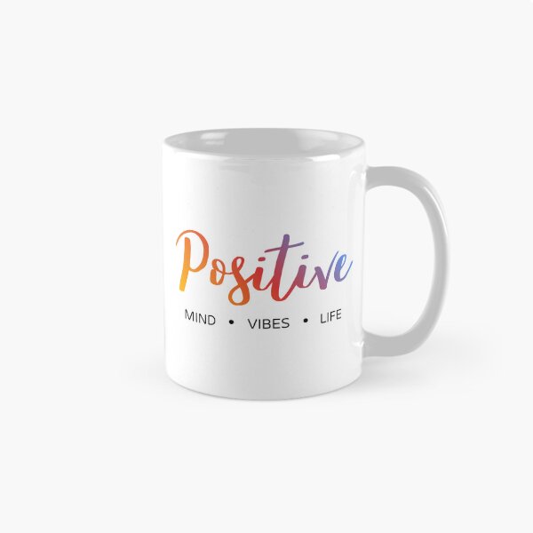 Item preview, Positive Mind Vibes Life Typography – Colorful Motivational Word Design designed and sold by ArcticFoxStudio.