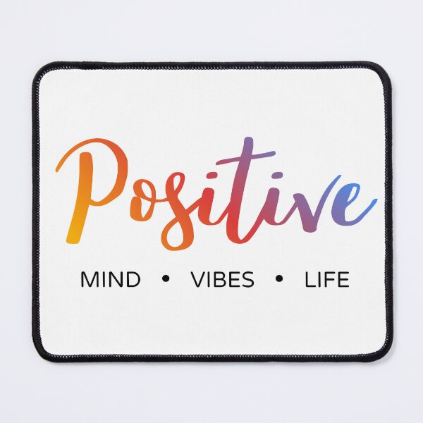 Item preview, Positive Mind Vibes Life Typography – Colorful Motivational Word Design designed and sold by ArcticFoxStudio.