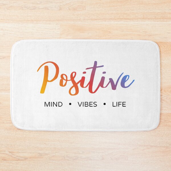Item preview, Positive Mind Vibes Life Typography – Colorful Motivational Word Design designed and sold by ArcticFoxStudio.