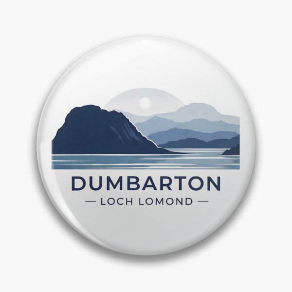 Item preview, Dumbarton Loch Lomond Landscape Scotland Travel Sticker Design designed and sold by ArcanePrintsxo.