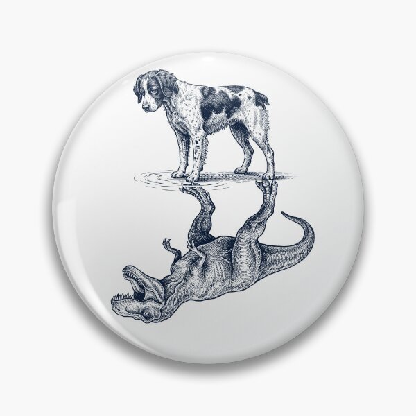 Item preview, Vintage Brittany Reflection T Rex Dinosaur Dog Lover designed and sold by TerryConnells.