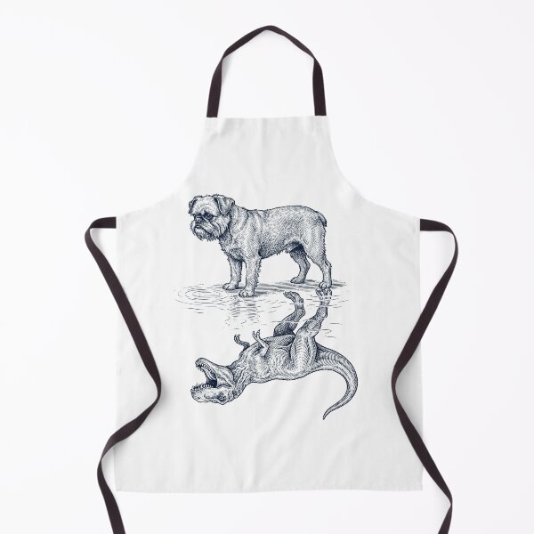 Item preview, Vintage Brussels Griffon Reflection T Rex Dinosaur Dog Lover designed and sold by TerryConnells.