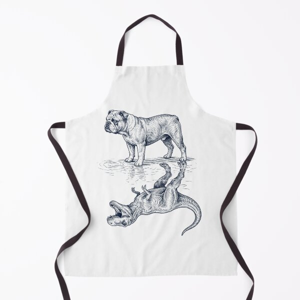 Aperçu de l'œuvre Bulldog vintage Reflection T-Rex Dinosaure Amoureux des chiens créée et vendue par TerryConnells.