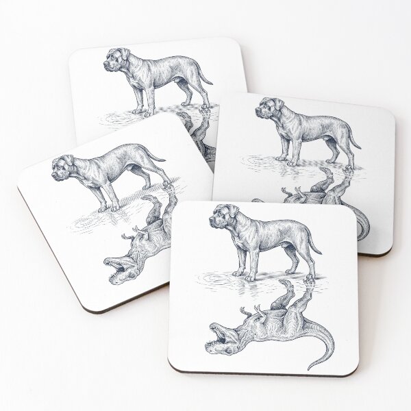 Item preview, Vintage Cane Corso Reflection T Rex Dinosaur Dog Lover designed and sold by TerryConnells.