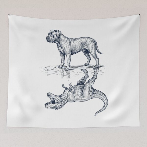 Item preview, Vintage Cane Corso Reflection T Rex Dinosaur Dog Lover designed and sold by TerryConnells.