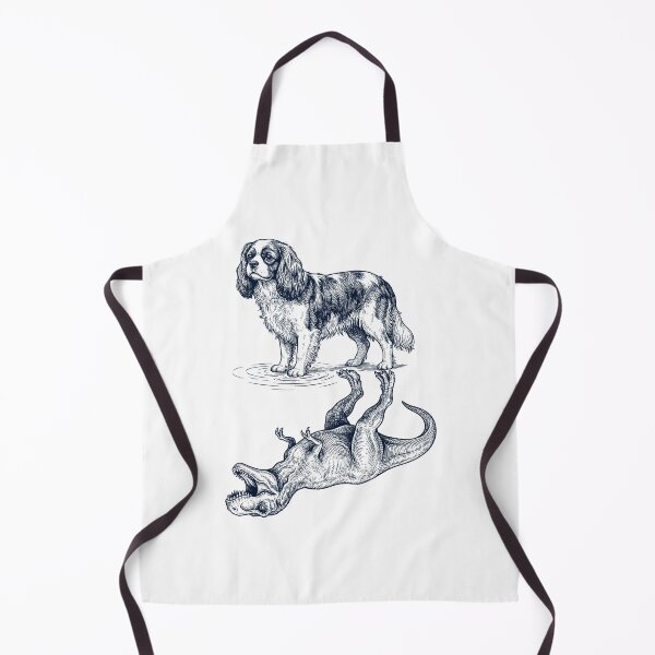 Item preview, Vintage Cavalier King Charles Spaniel Reflection T Rex Dinosaur Dog Lover designed and sold by TerryConnells.