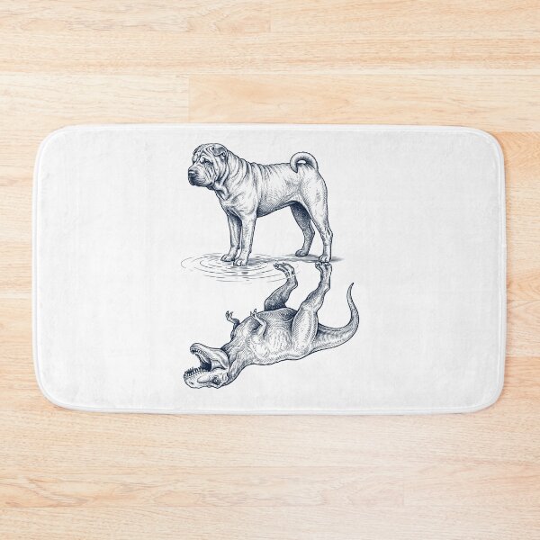 Item preview, Vintage Chinese Shar Pei Reflection T Rex Dinosaur Dog Lover designed and sold by TerryConnells.