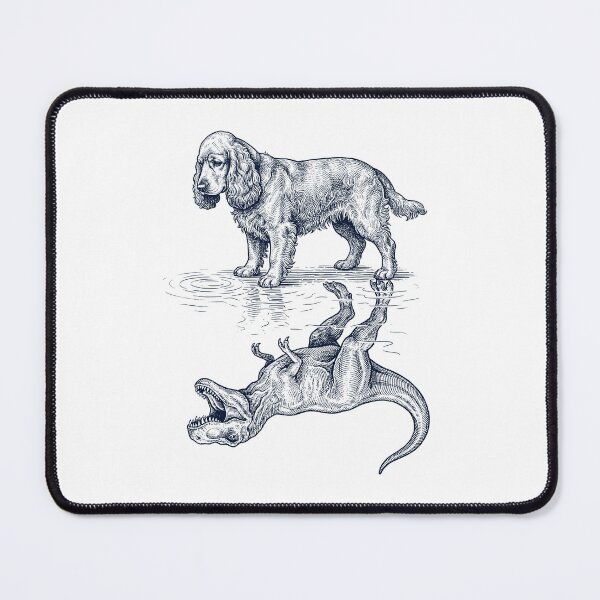 Item preview, Vintage Cocker Spaniel Reflection T Rex Dinosaur Dog Lover designed and sold by TerryConnells.