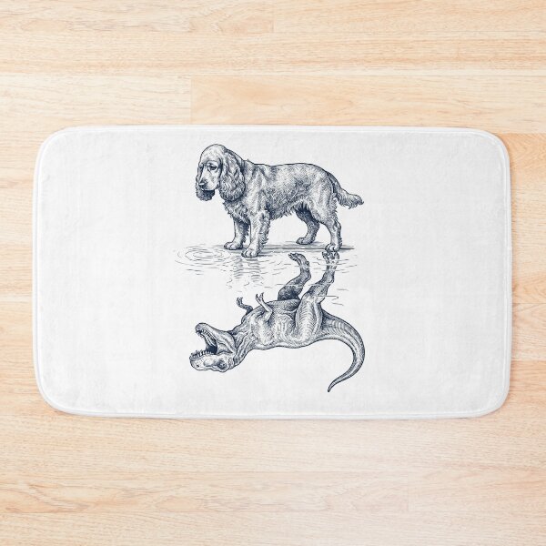 Item preview, Vintage Cocker Spaniel Reflection T Rex Dinosaur Dog Lover designed and sold by TerryConnells.