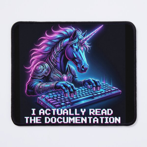 Item preview, I Actually Read The Documentation - Programmer Unicorn Humor designed and sold by Retro Mood Co.
