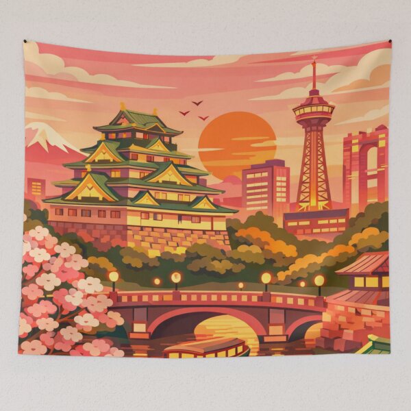 Item preview, Osaka Japan Vintage Travel Art designed and sold by MatthewHeights.