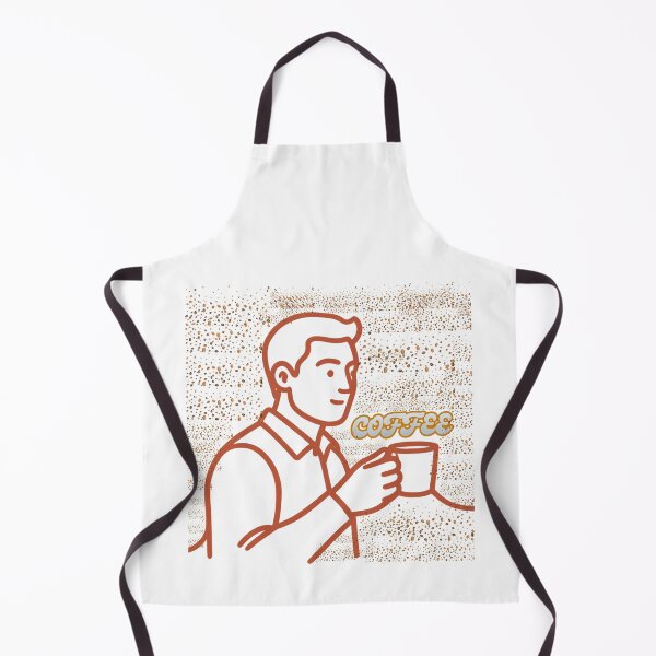 Item preview, Man with cup of coffee vintage art designed and sold by AestheticByZim.