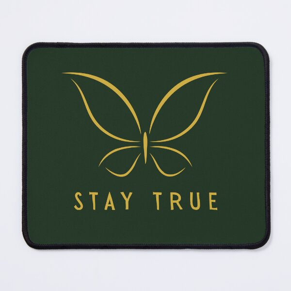 Item preview, Minimalist Gold Butterfly Stay True – Nature Line Art designed and sold by Slow Vibes Designs.