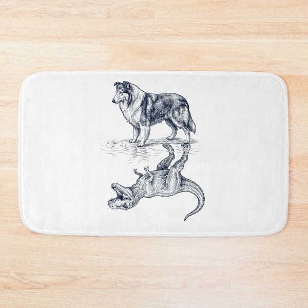 Item preview, Vintage Collie Reflection T Rex Dinosaur Dog Lover designed and sold by TerryConnells.