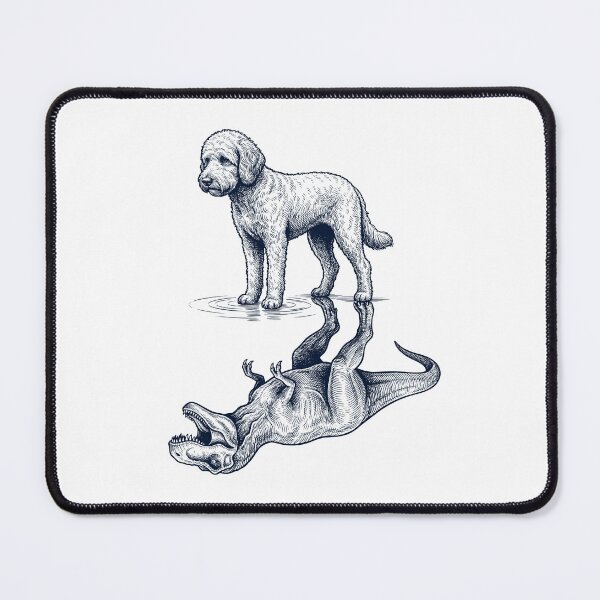 Item preview, Vintage Goldendoodle Reflection T Rex Dinosaur Dog Lover designed and sold by TerryConnells.