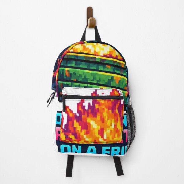 Item preview, Deploying To Production on Friday - 8 Bit Dumpster Fire designed and sold by Retro Mood Co.