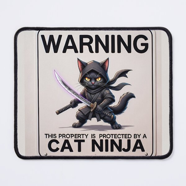 Item preview, WARNING Ninja Cat designed and sold by Artquinox.