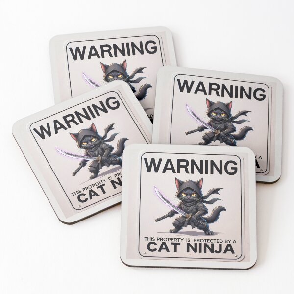 Item preview, WARNING Ninja Cat designed and sold by Artquinox.