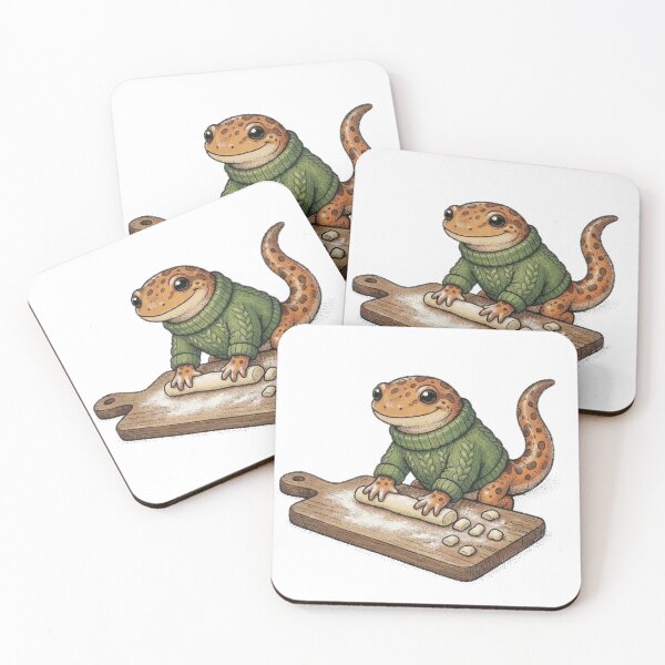 Item preview, Cozy Gecko Baking Gnocchi in Sweater designed and sold by TheBetaPattern.