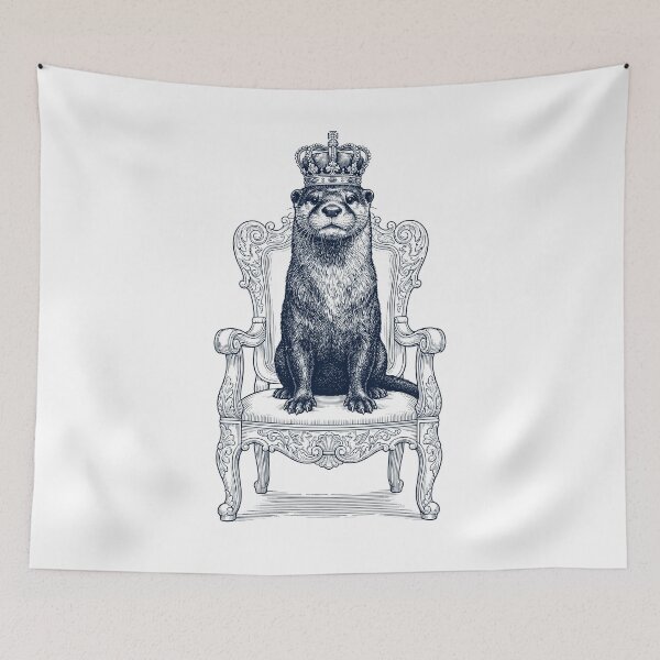 Item preview, Vintage Otter King Crown Funny Animal Lover designed and sold by DoodleTortle.