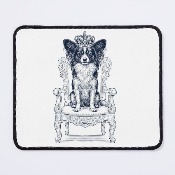 Item preview, Vintage Papillon King Crown Funny Dog Lover designed and sold by DoodleTortle.