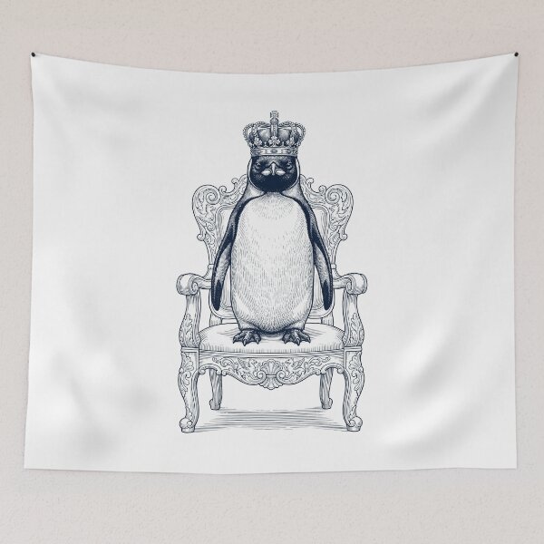 Item preview, Vintage Penguin King Crown Funny Animal Lover designed and sold by DoodleTortle.