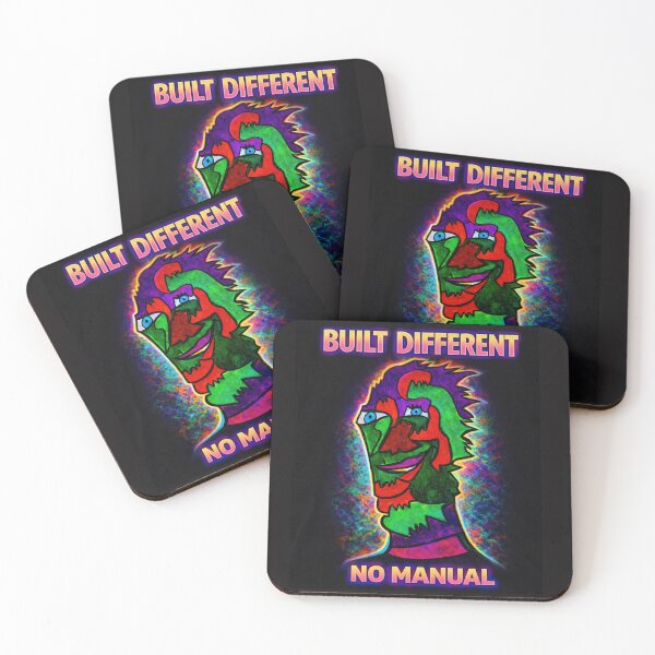 Item preview, Built Different Trippy Neon Face designed and sold by ZunZunArt.