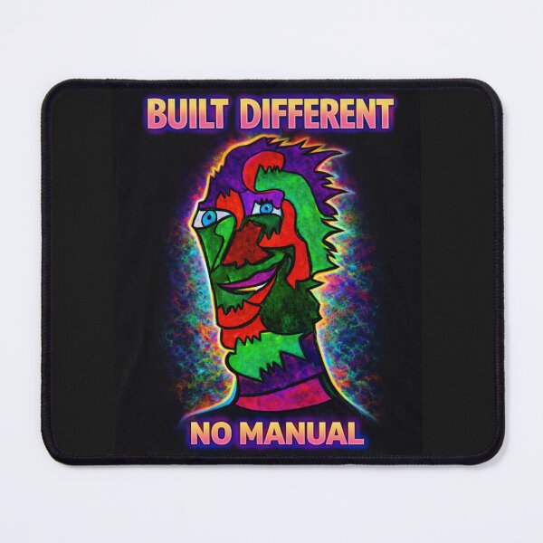 Item preview, Built Different Trippy Neon Face designed and sold by ZunZunArt.