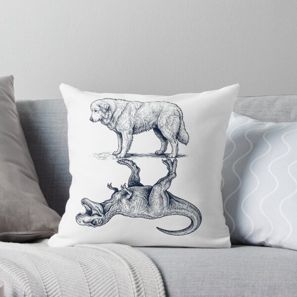 Aperçu de l'œuvre Chien vintage Great Pyrenees Reflection T-Rex Dinosaure Dog Lover créée et vendue par TerryConnells.