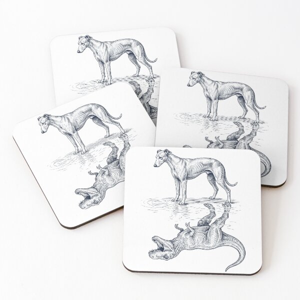 Item preview, Vintage Greyhound Reflection T Rex Dinosaur Dog Lover designed and sold by TerryConnells.